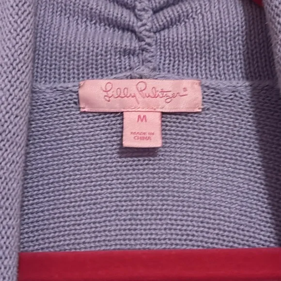 ✨FINAL HR TO BUY✨ Lilly Pulitzer Tatum Cardigan Lilac Verbana - Picture 8 of 13
